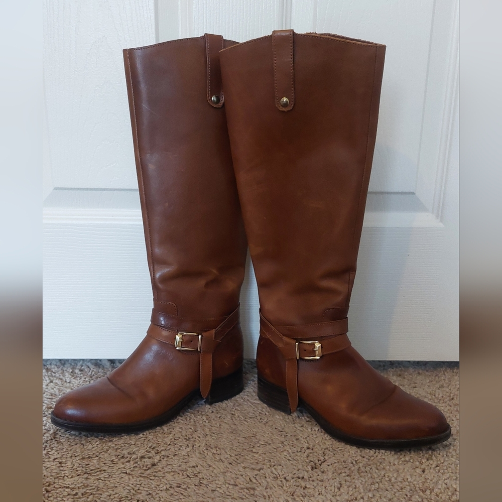 Chelsea And Violet Brown Leather Boots
